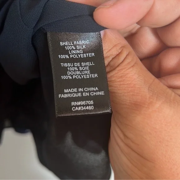 Rebecca Taylor Francine Dress Navy Blue Silk Floral Romantic Summer Whimsical 2 - Picture 4 of 9